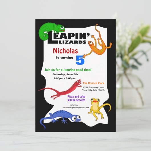 Gekke uitnodiging tot het indienen van hagedis (Staand voorkant)