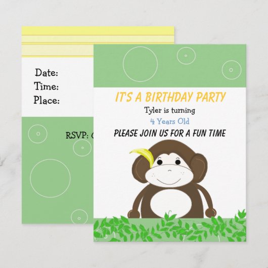 Gekke uitnodiging van de Maandag (Voorkant / Achterkant)