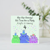 Gekke uitnodiging voor Hippo-partij (Staand voorkant)