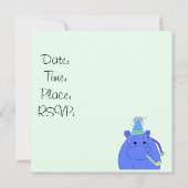 Gekke uitnodiging voor Hippo-partij (Achterkant)