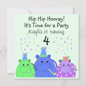 Gekke uitnodiging voor Hippo-partij (Voorkant)