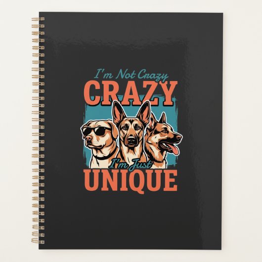 Gekke Unieke Hond Liefhebber Planner (Voorkant)