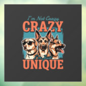 Gekke Unieke Hond Liefhebber Raamsticker (Vel 3)