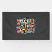 Gekke Unieke Hond Liefhebber Spandoek (Horizontaal)
