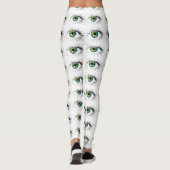 gekke unieke oogbal blauw groen grappig halloween leggings (Achterkant)