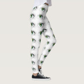 gekke unieke oogbal blauw groen grappig halloween leggings (Rechts)