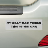 Gekke vader denkt dat dit zijn auto is bumpersticker (Op auto)