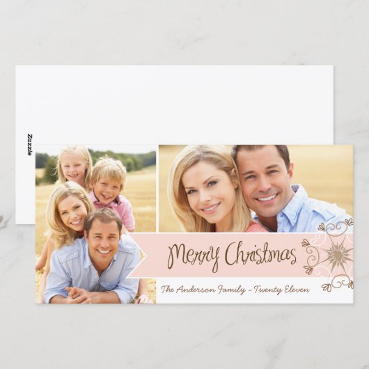 Gekke vakantie fotokaarten feestdagenkaart (Voorkant / Achterkant)