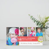 Gekke vakantie fotokaarten feestdagenkaart (Staand voorkant)