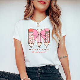 Gekke Valentijnsdag Leraren Potloden Gepersonalise T-shirt