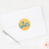 Gekke Veggies T-shirts en geschenken Ronde Sticker (Envelop)