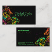 gekke verf op zwarte achtergrond 7kj visitekaartje (Voorkant / Achterkant)