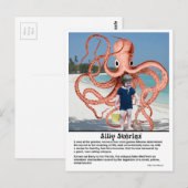 Gekke verhalen: Man-etende octopus-Briefkaart Briefkaart (Voorkant / Achterkant)