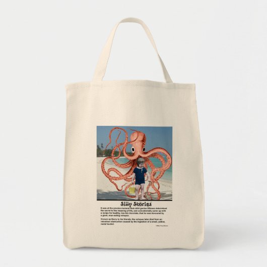 Gekke verhalen: Man-etende octopus-Canvas tas (Voorkant)