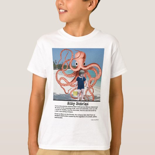 Gekke verhalen: Octopus T-Shirt die Man eet (Voorkant)