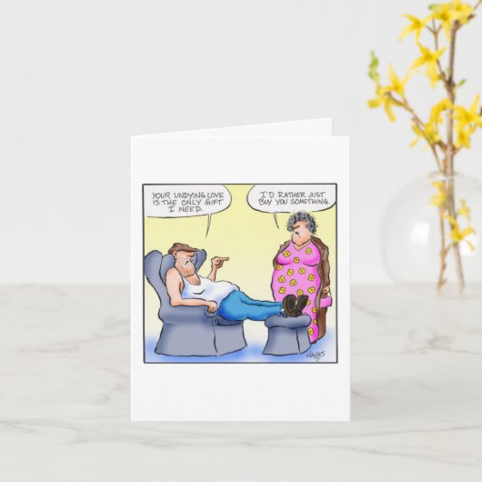 Gekke verjaardag kaart (Gele Bloem)