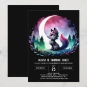 Gekke verjaardag van Pastel Wolf Kaart (Voorkant / Achterkant)