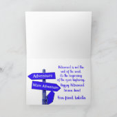 Gekke Vintage Camper Anhanger Gelukkig met je Pens Kaart (Binnen)