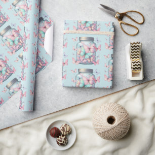 Gekke Vlinders in een Potje Patroon Cadeaupapier