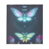 Gekke vlinderscène in het maanlicht notitieblok (Voorkant)