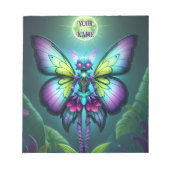 Gekke vlinderscène in het maanlicht notitieblok (Voorkant)