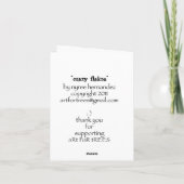 gekke vlokken feestdagen kaart (Achterkant)