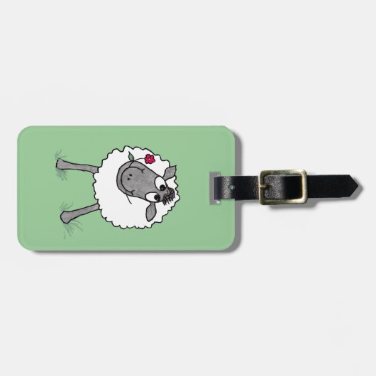 Gekke vlooienschapen met ventilator, Bagagelabel (Voorkant horizontaal)