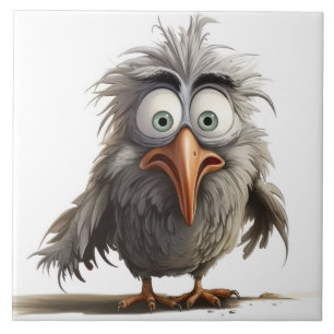 Gekke vogel achtergrond tegeltje