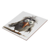 Gekke vogel achtergrond tegeltje (Zijkant)