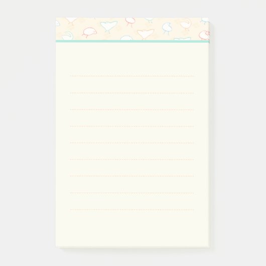 Gekke vogelgevoerde kleverige noten post-it® notes (Voorkant)