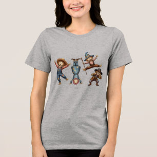 Gekke vogelverschrikker verdwaasd Tri-Blend shirt
