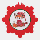Gekke Vos Ornament Kaart (Achterkant)