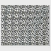 Gekke vrouwen in zwart en wit cadeaupapier (Vlak)