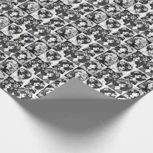 Gekke vrouwen in zwart en wit cadeaupapier (Hoek)