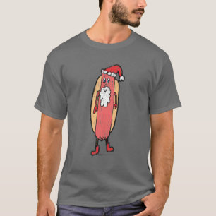 Gekke warm hond in Santa Hat T-shirt