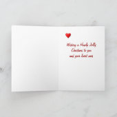 Gekke Waterverf Wolf Kerstmis Humor Feestdagen Kaart (Binnen)