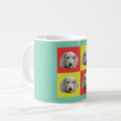 Gekke weimaraner Pop Art Koffiemok (Voorkant links)