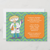 Gekke Wetenschappelijke Uitnodiging: Blondine Jong Kaart (Voorkant)