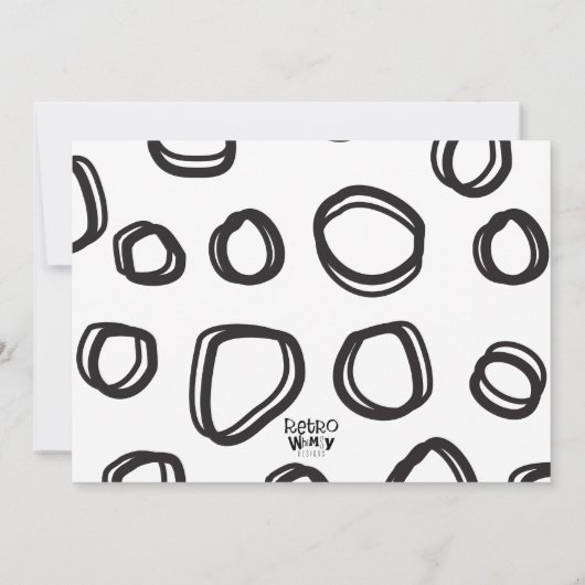 Gekke Wetenschappelijke Uitnodiging: Brunette Meis Save The Date (Achterkant)