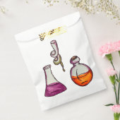 Gekke wetenschapper drankflessen bedankzakje (Gezegeld)