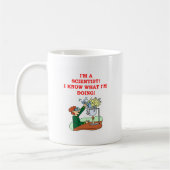 gekke wetenschapper grap koffiemok (Links)