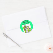 gekke wetenschapper grap ronde sticker (Envelop)