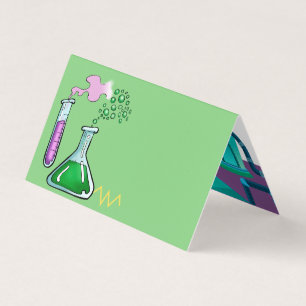 Gekke wetenschapper   Laboratorium  Groen & Paarse Kaart