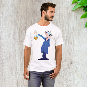 Gekke wetenschapper met bekerglas Fun wetenschap T-shirt