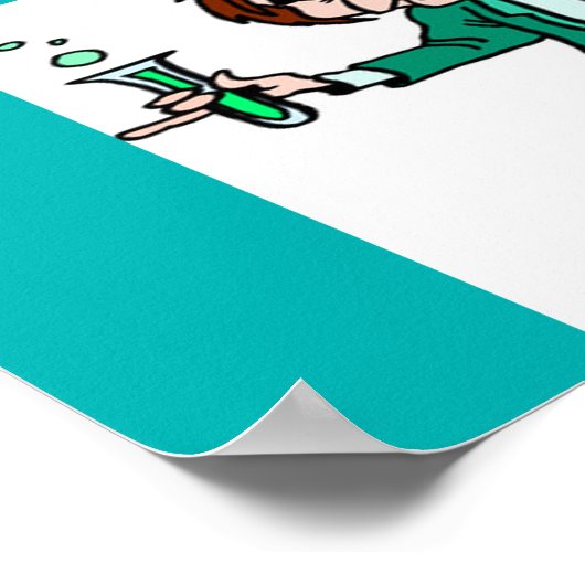 gekke wetenschapper poster (Hoek)