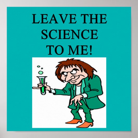 gekke wetenschapper poster (Voorkant)