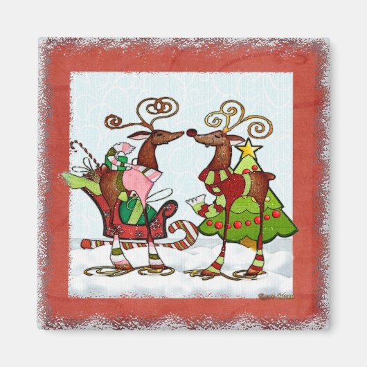 Gekke Whimsey Christmas Mooks Magneet (Voorkant)