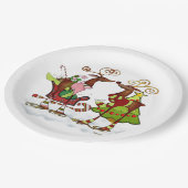 Gekke Whimsey Christmas Mooks PARTY Papieren Bordje (Gekanteld)