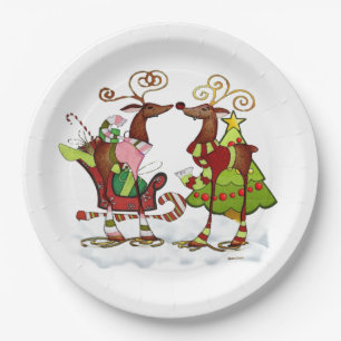 Gekke Whimsey Christmas Mooks PARTY Papieren Bordje