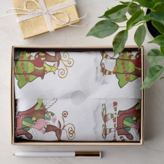 Gekke Whimsey Christmas Mooks Tissuepapier (Geschenk)